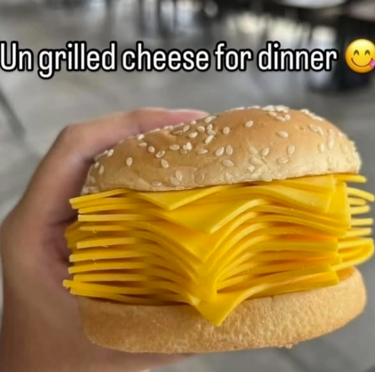Un grilled cheese for dinner