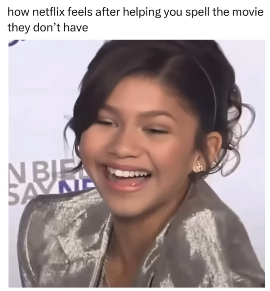 how netflix feels after helping you spell the movie they don't have NBIE SAVNI