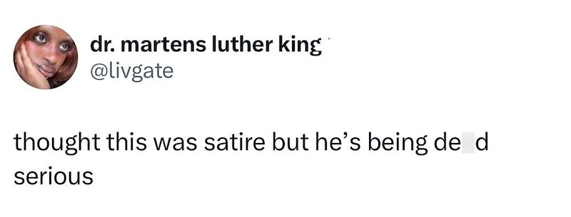 dr. martens luther king @livgate thought this was satire but he's being de d serious
