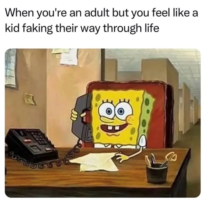 When you're an adult but you feel like a kid faking their way through life