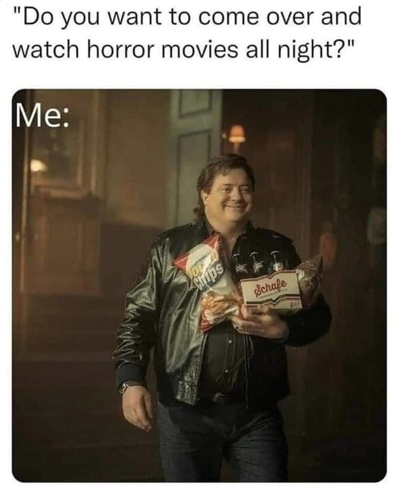 "Do you want to come over and watch horror movies all night?" Me: Chips Schafe EUX
