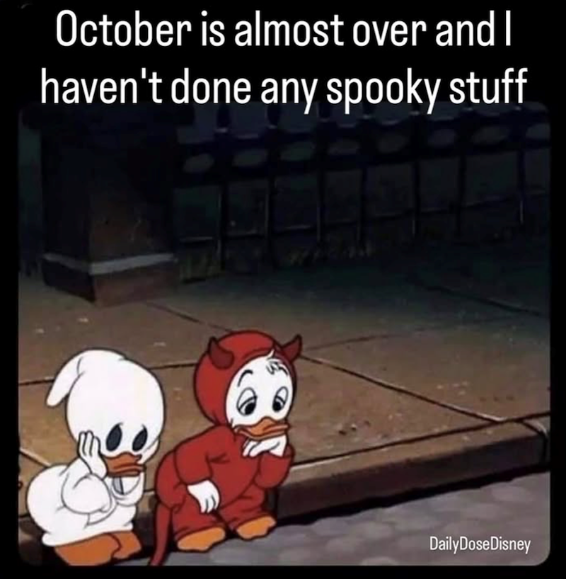 October is almost over and I haven't done any spooky stuff Daily Dose Disney