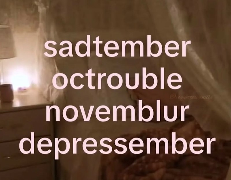 sadtember octrouble oquettes millo novemblur depressember