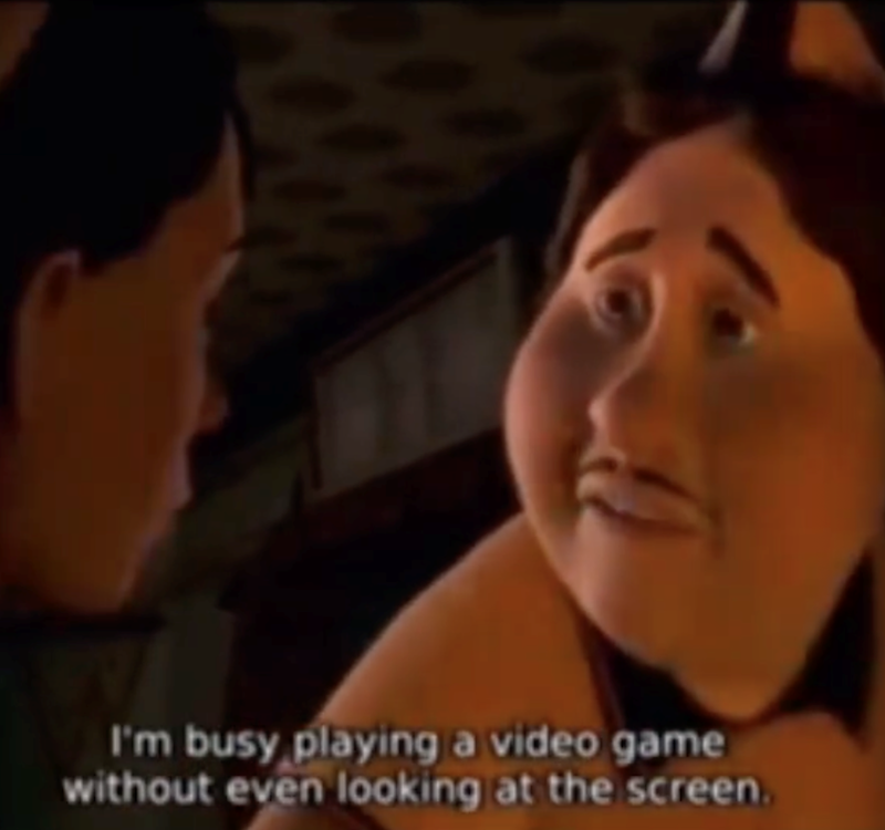I'm busy playing a video game without even looking at the screen.
