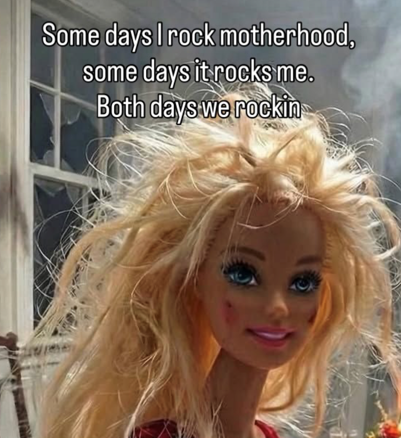Some days I rock motherhood, some days it rocks me. Both days we rockin