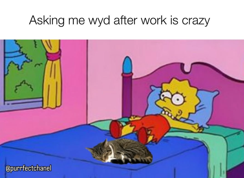 Asking me wyd after work is crazy Spurrfectchanel 20