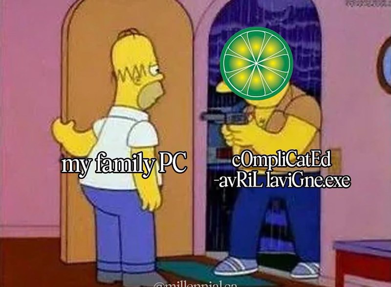 my family PC complicated -avril lavigne.exe @millennialco