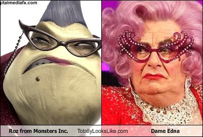 Roz from Monsters Inc. Totally Looks Like Dame Edna