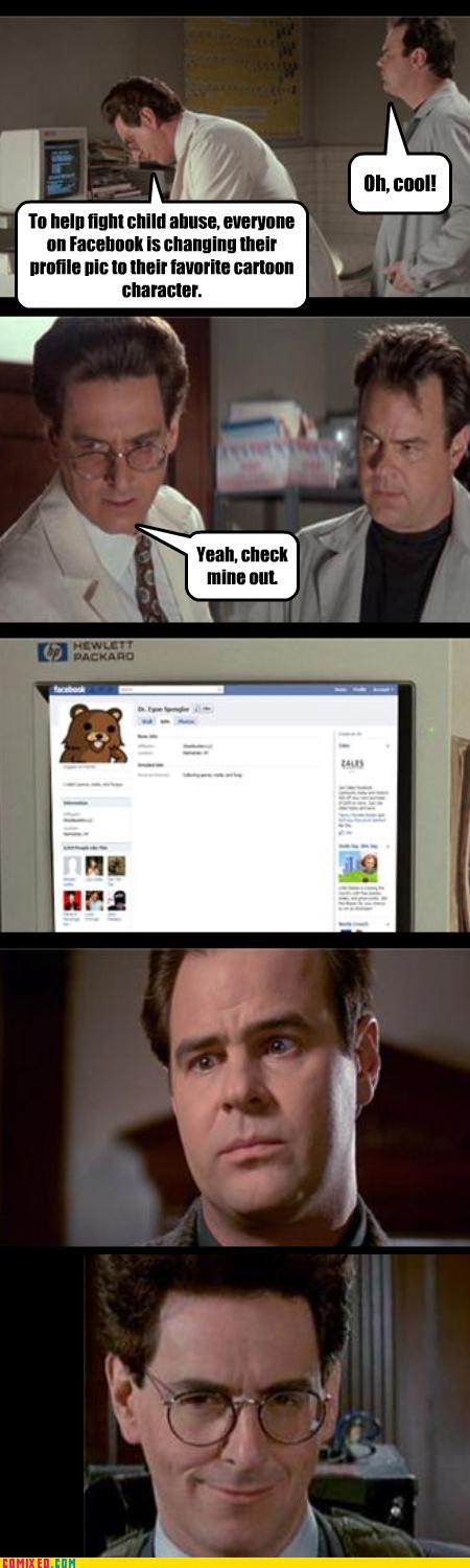 cartoons,child abuse,facebook,Ghostbusters,jk,lol,slacktivisim,the internets