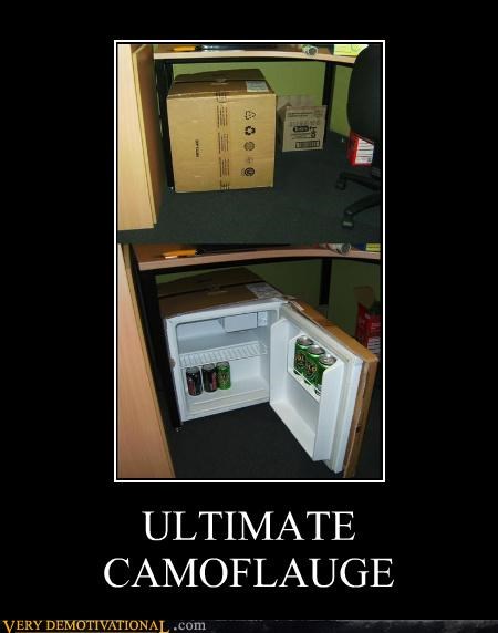camouflage,food,Hall of Fame,modern living,office humor,refrigerator,spy gear,stealth