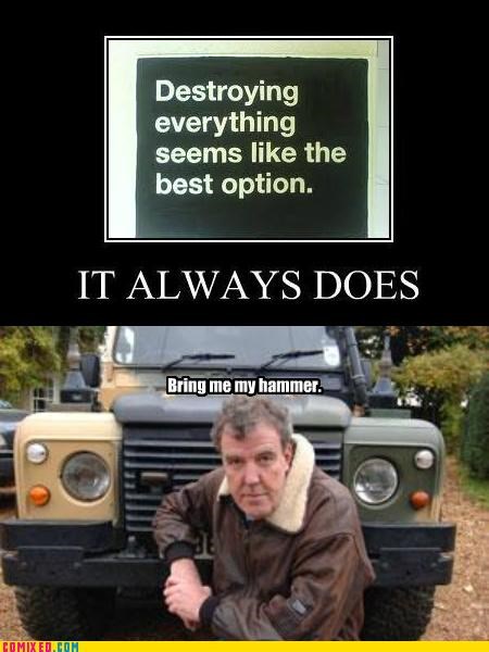 destroy,hammer,life choices,TV