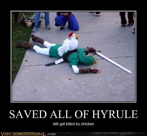 chicken,costume,dead,hilarious,hyrule,link,Sad,video games