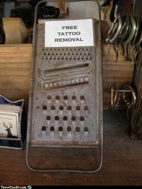 cheese grater,Hall of Fame,tattoo removal