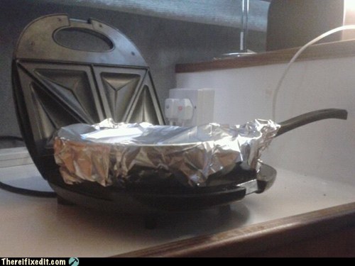 frying pan microwave stove tin foil - 6425938688