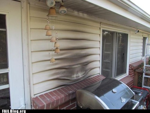 grill house melting siding - 6500338176