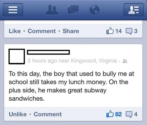 you win,bully,life,Subway