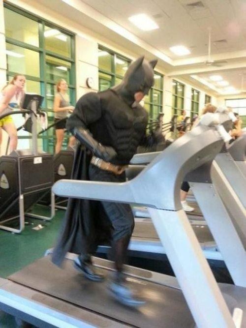treadmill,costume,batman