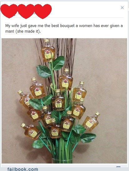alcohol crown royal bouquet v-day Valentines day failbook g rated - 7064067584