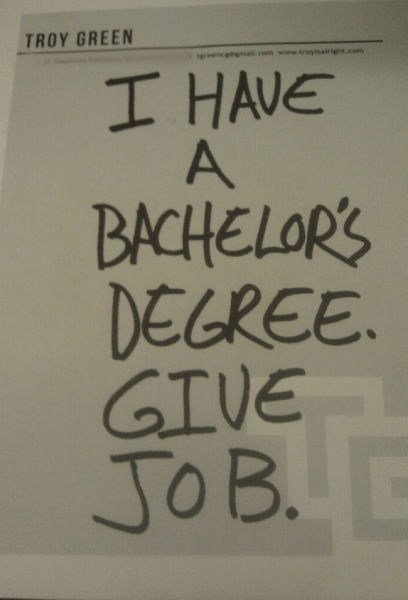 not enough,getting a job,resume,college