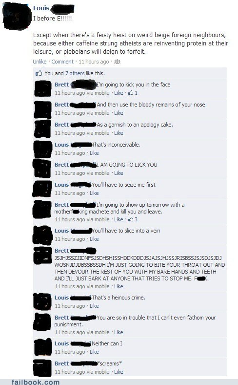 trolling,puns,i before e,spelling