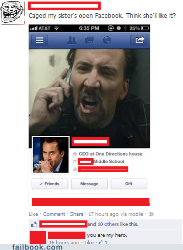 caged,nicolas cage,profile hack,facebook hack