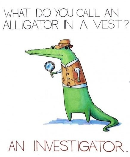 alligator,investigator,vest