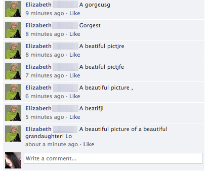 old people on facebook,grandparents,spelling,typos