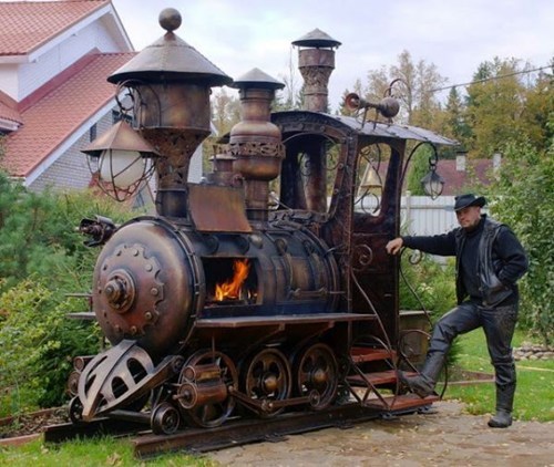 barbecue Steampunk custom DIY train g rated win - 7374891264