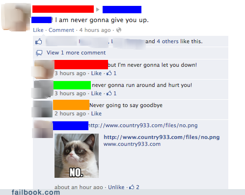 Rickrolled.