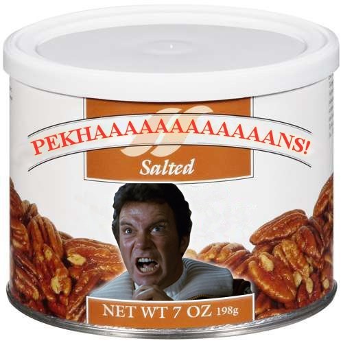 Captain Kirk,wrath of khan,puns,pecans,Star Trek,William Shatner,funny