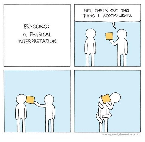 bragging interpretation funny