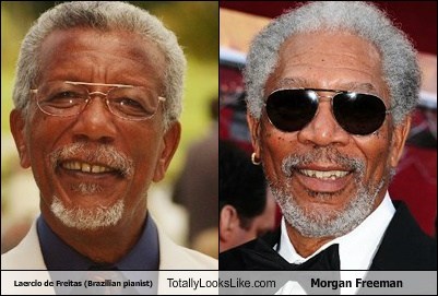 laercio de freitas,glasses,totally looks like,Morgan Freeman,funny
