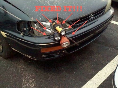 one headlight,cars,flash lights,funny