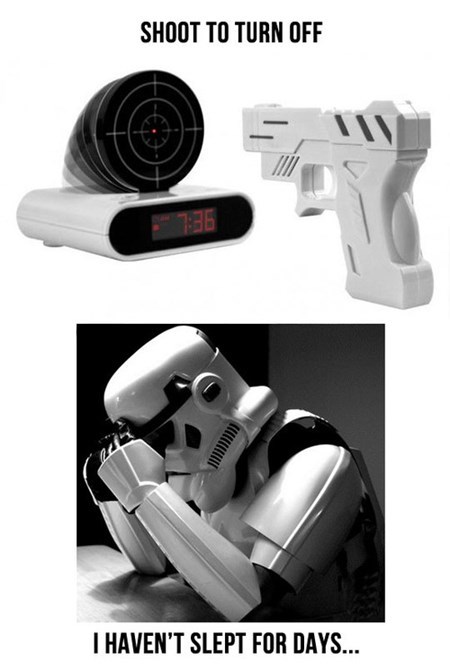 star wars,sleep,alarms,stormtrooper,funny
