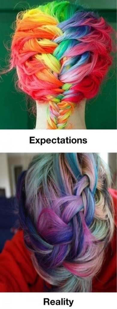 hair,expectation,braid,rainbow
