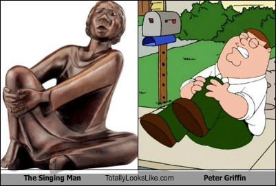 Peter Griffin,totally looks like,singing man,my knee,funny