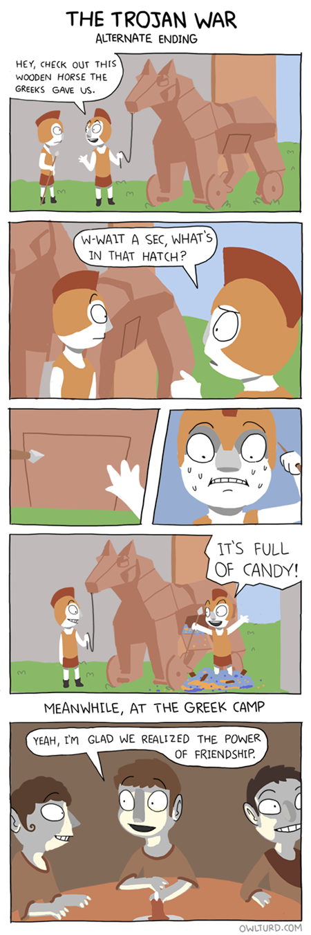 ponies history friends trojan horse funny