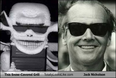 jack nicholson,snow,totally looks like,grill