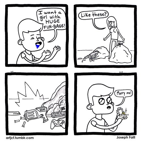 lady fun bags Nerf web comics