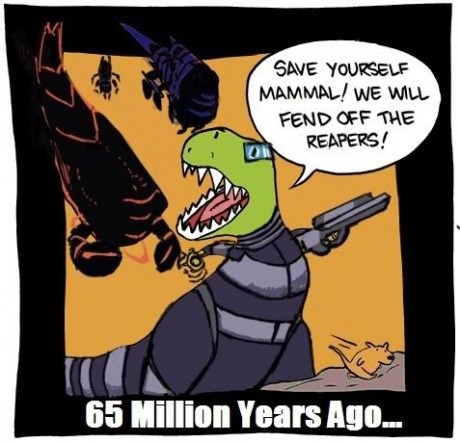 mass effect,mammals,dinosaurs,web comics,reapers