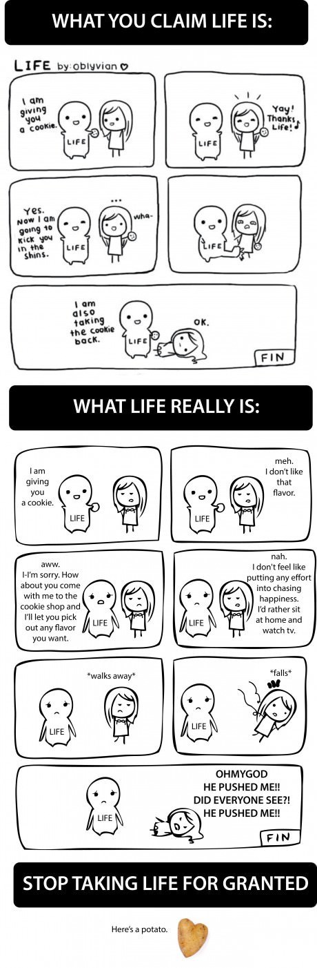 life,sad but true,cookies,potatoes,web comics
