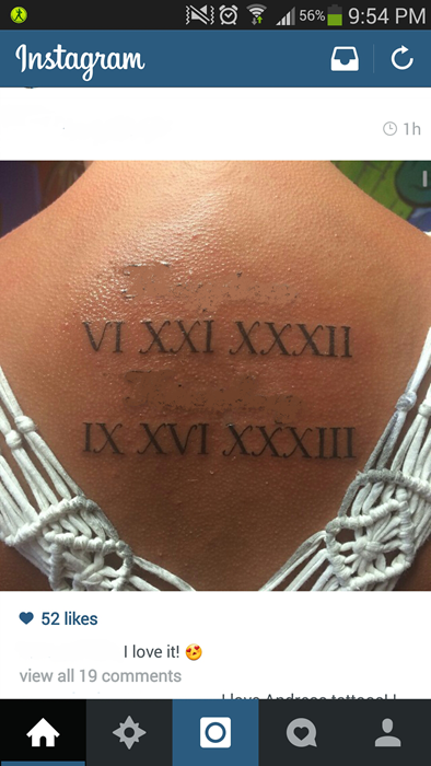 roman numerals what tattoos numbers Ugliest Tattoos failbook