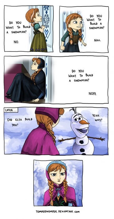 frozen,web comics,snowman