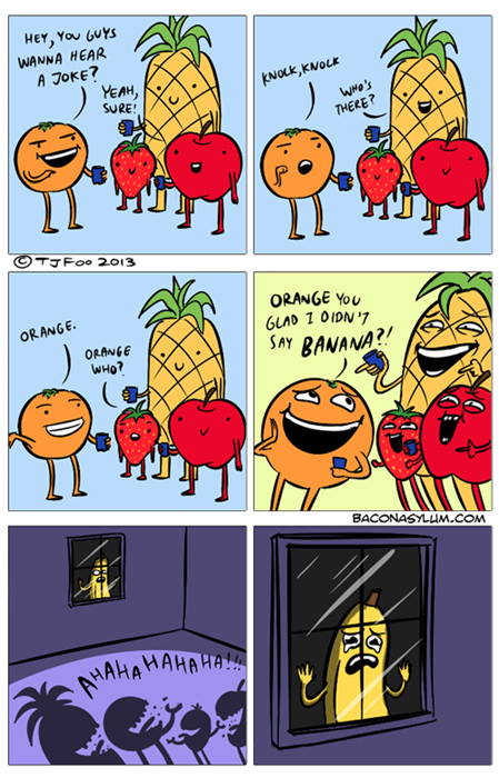 bananas,fruit,orange,puns,web comics