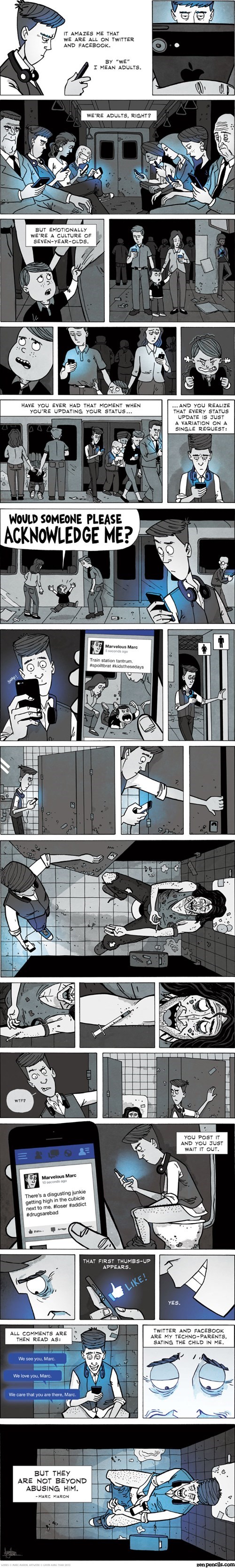 facebook,twitter,web comics,the collapse of meaning