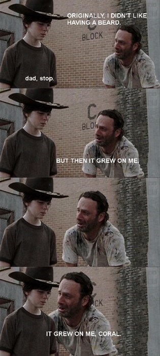 dad jokes beards The Walking Dead web comics