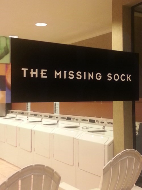 monday thru friday,laundry,missing,socks,business name,laundromat