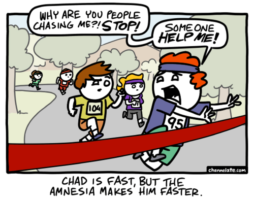 amnesia,marathon,running,web comics