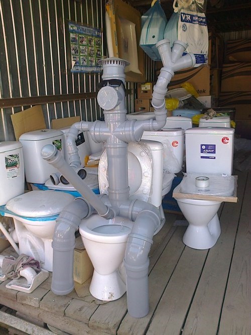 monday thru friday,mascot,toilet,pipe,g rated