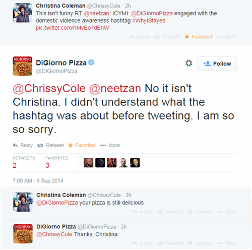 twitter,whoops,pizza,nfl,hashtag brands,ray rice,digiorno,brand